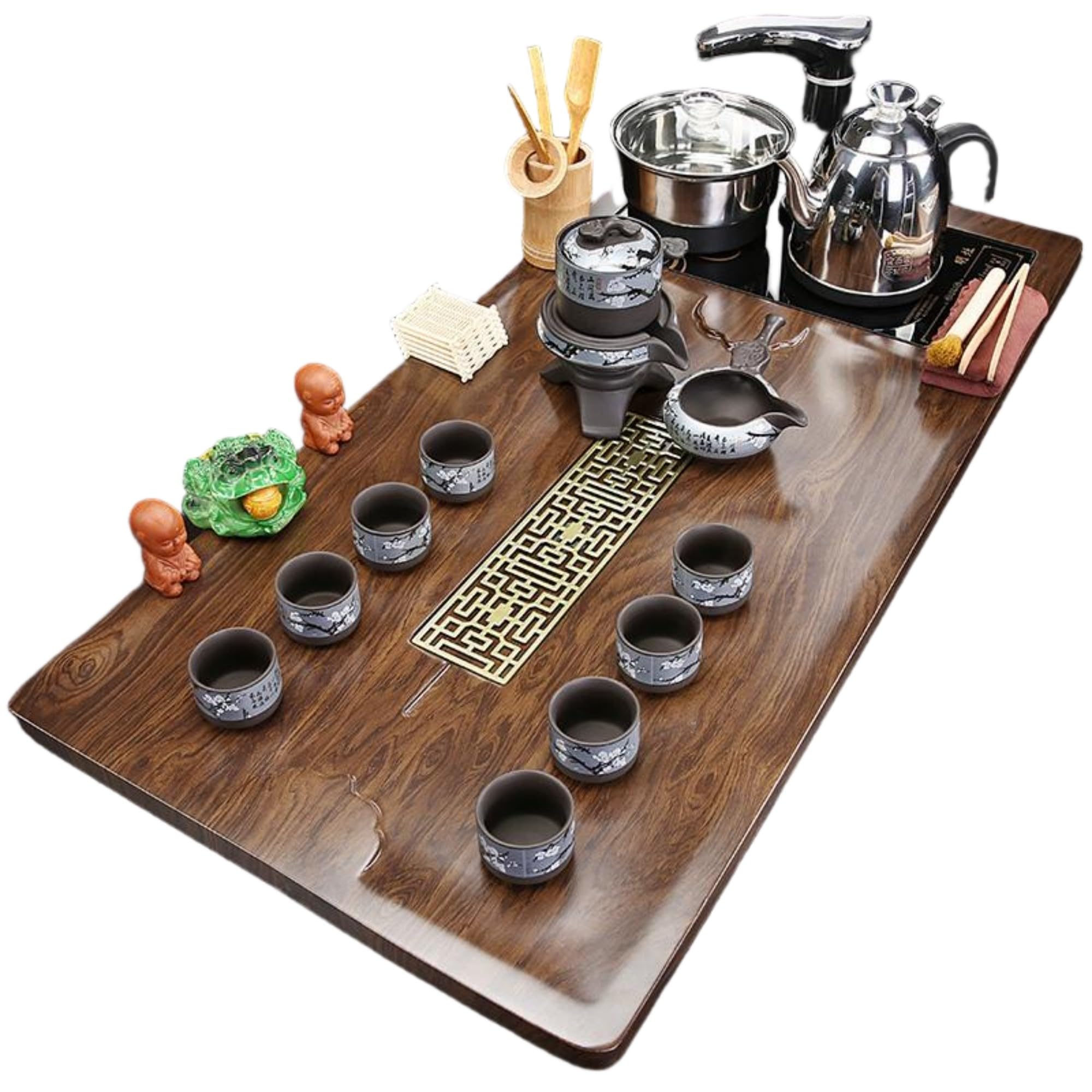 Amazon.com: MOYEE 茶盘Chinese Gongfu Tea Tray 家用茶具套装Fully